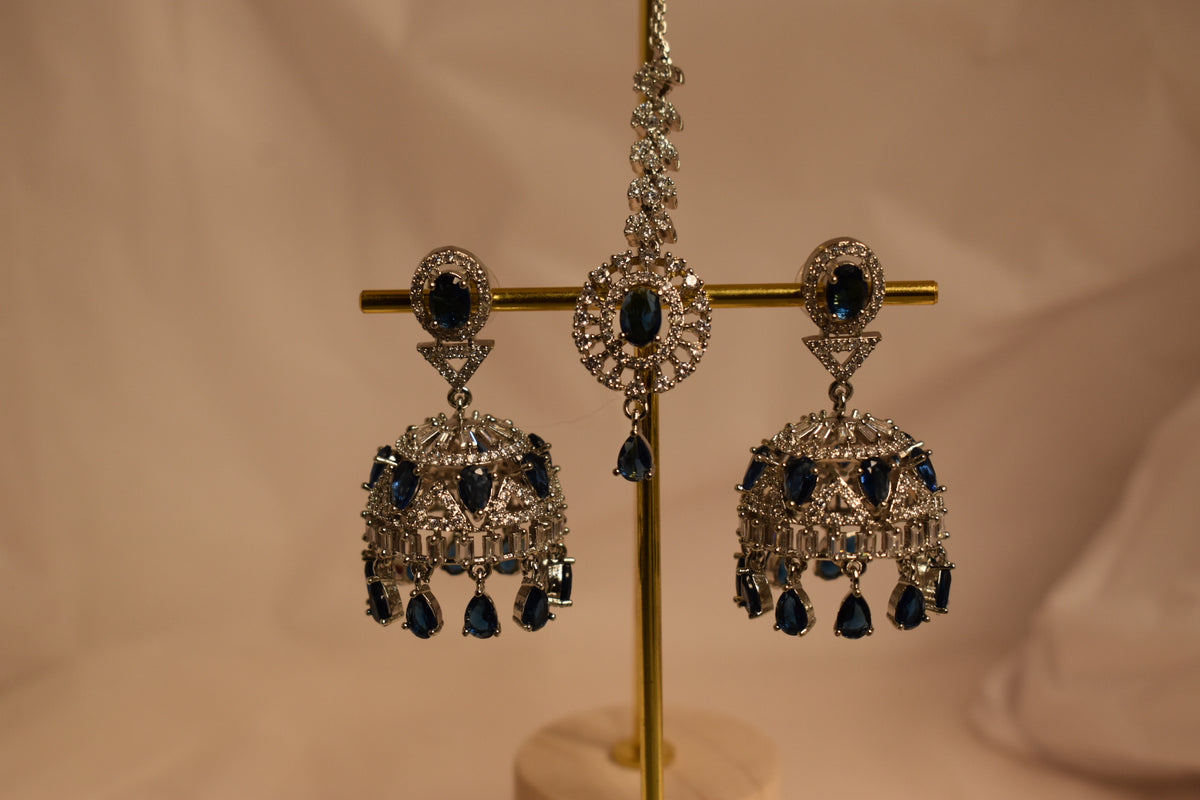 Noor-E-Naz 3-Piece Jhumka & Maang Tikka Set