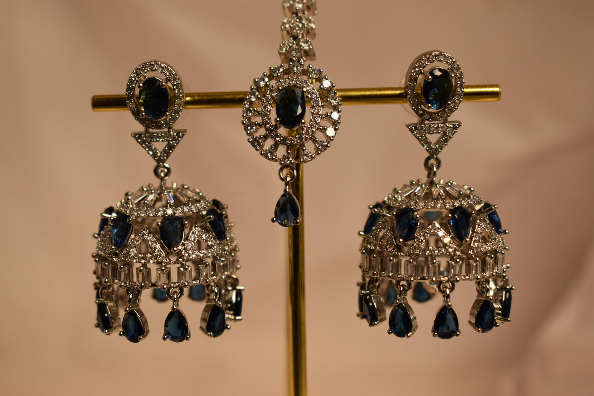 Noor-E-Naz 3-Piece Jhumka & Maang Tikka Set