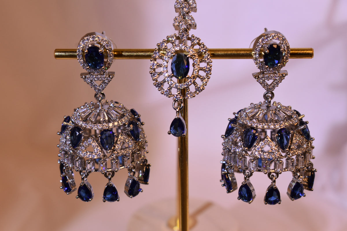Noor-E-Naz 3-Piece Jhumka & Maang Tikka Set