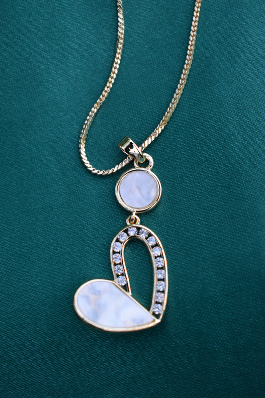 ✨ Crystal-Accented Elegant Loop Pendant Necklace