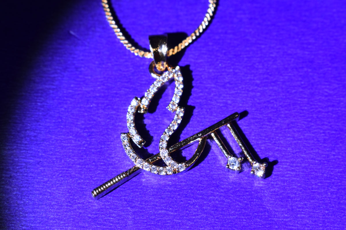 Krishna-Inspired Divine CZ Pendant Necklace Set | Elegant Statement Jewellery