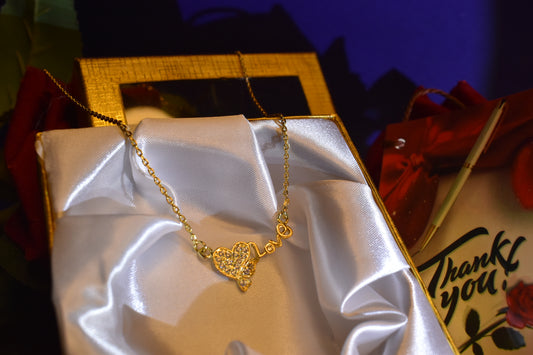 Emerald Floral Pearl Drop Necklace | Elegant Gold-Tone Statement Jewellery