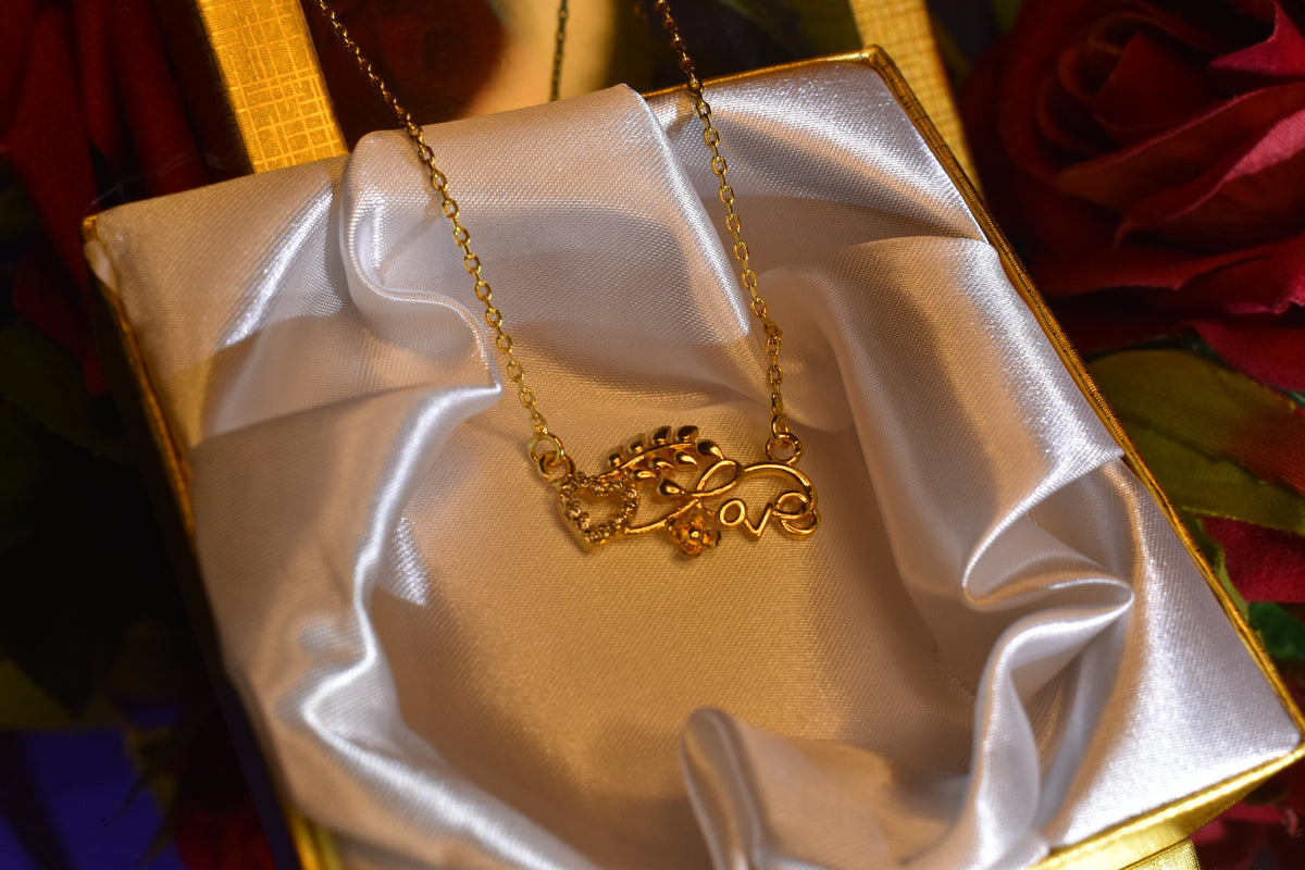 Emerald Floral Pearl Drop Necklace | Elegant Gold-Tone Statement Jewellery