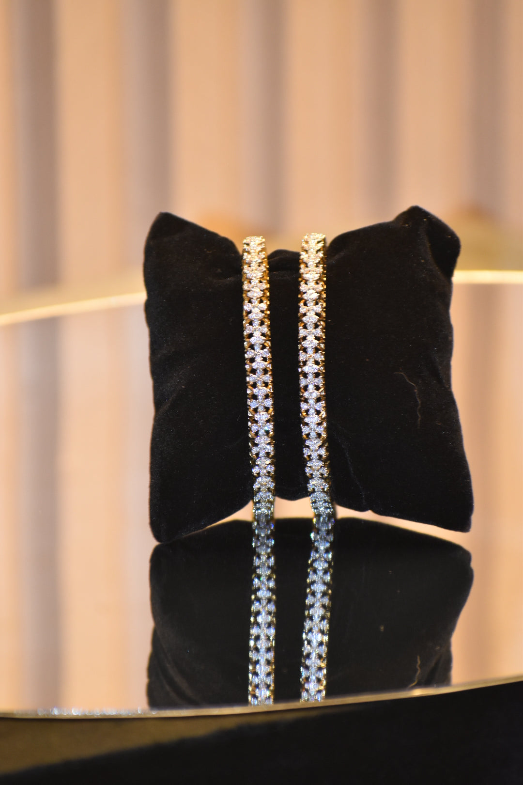 Elegant Gold-Plated AD Diamond Bangle for Women set of 2 | Premium Party Wear Jewellery