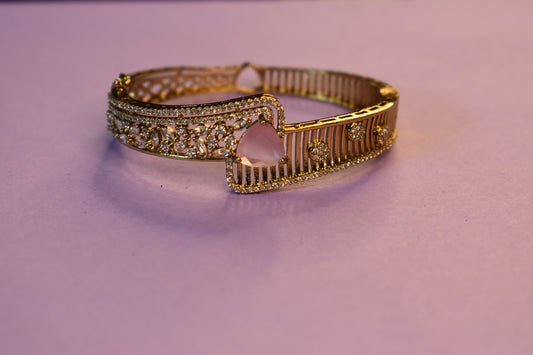 Leesuu Golden Bow Crystal Bracelet
