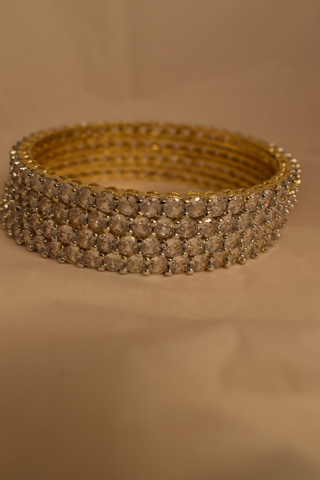 Royal Radiance Multi-Row Stone Studded Bangle