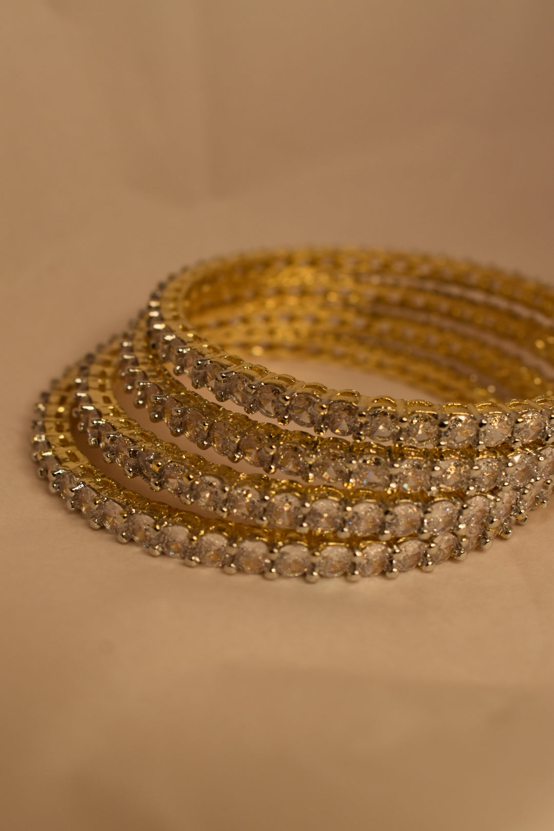 Royal Radiance Multi-Row Stone Studded Bangle