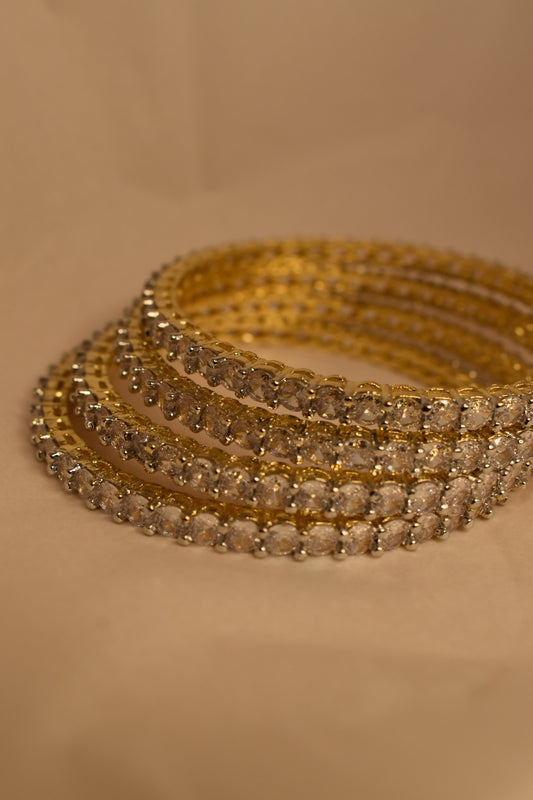 Royal Radiance Multi-Row Stone Studded Bangle
