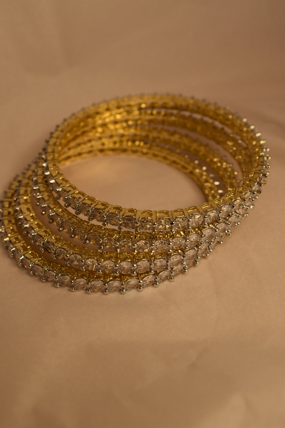 Royal Radiance Multi-Row Stone Studded Bangle