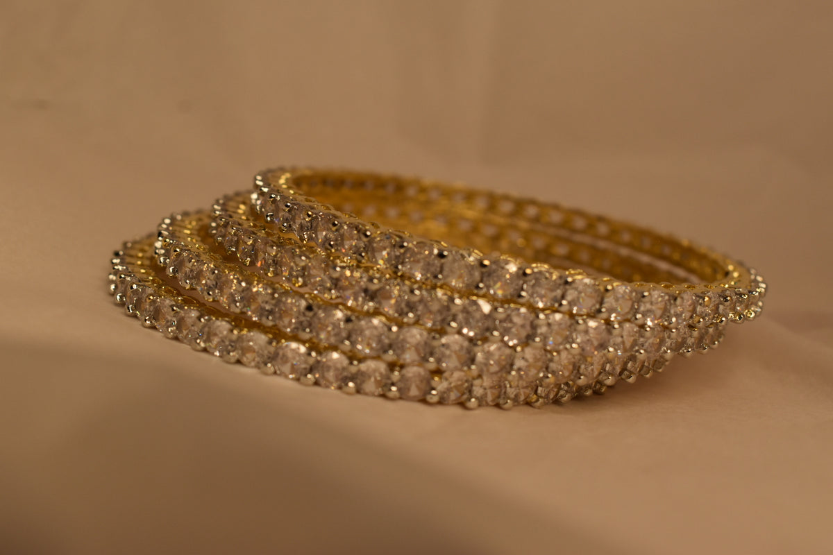 Royal Radiance Multi-Row Stone Studded Bangle
