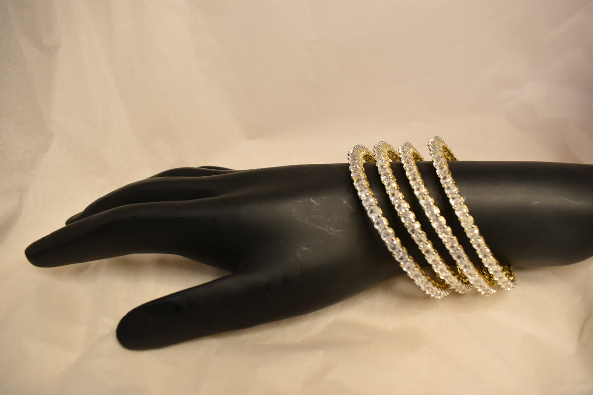 Royal Radiance Multi-Row Stone Studded Bangle