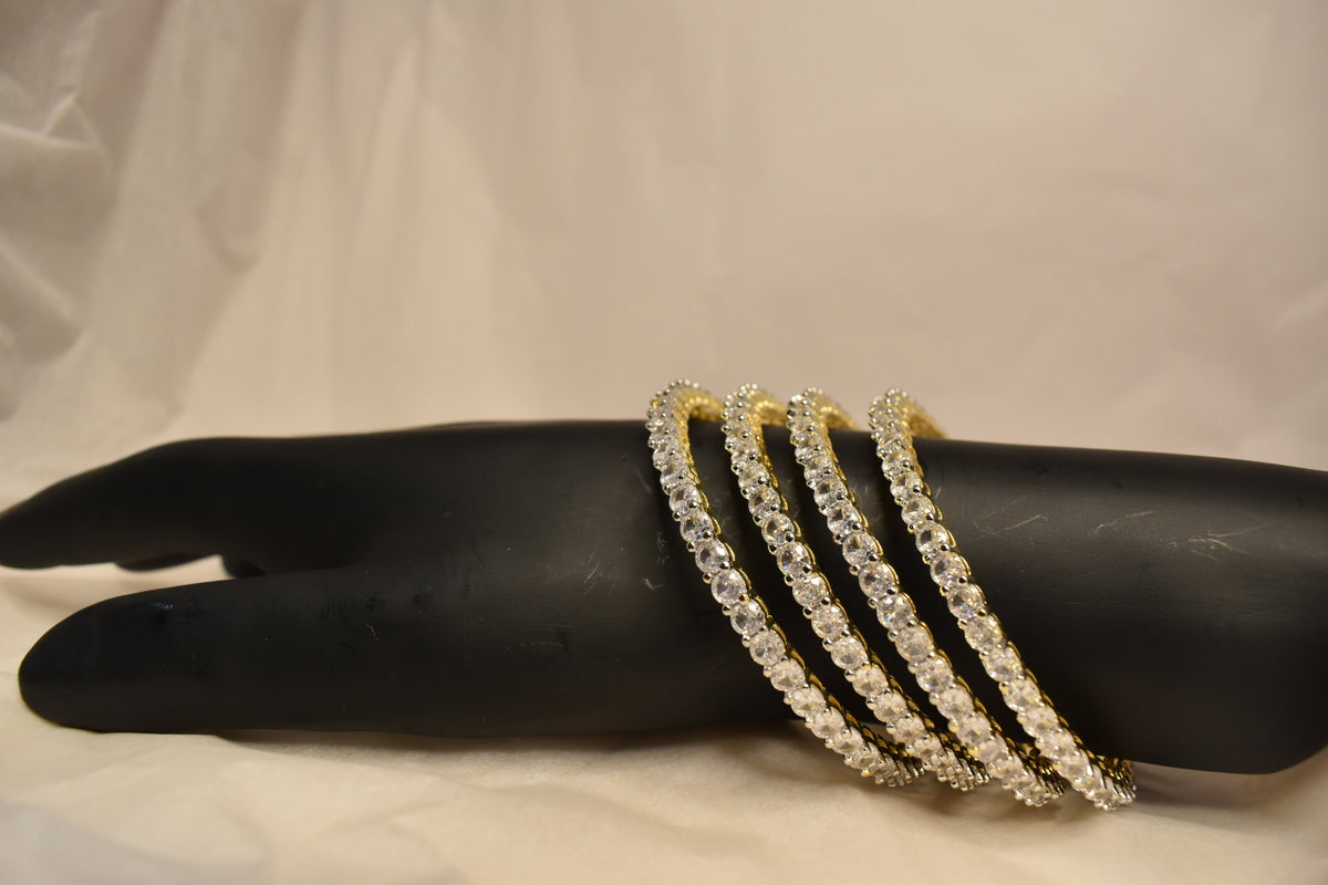 Royal Radiance Multi-Row Stone Studded Bangle