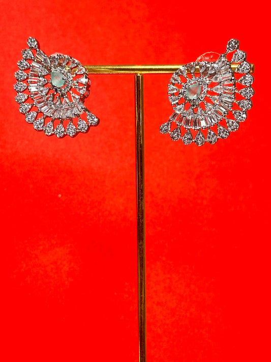 Premium Sparkling Floral Drop Earrings for Women | Elegant Party & Wedding Wear