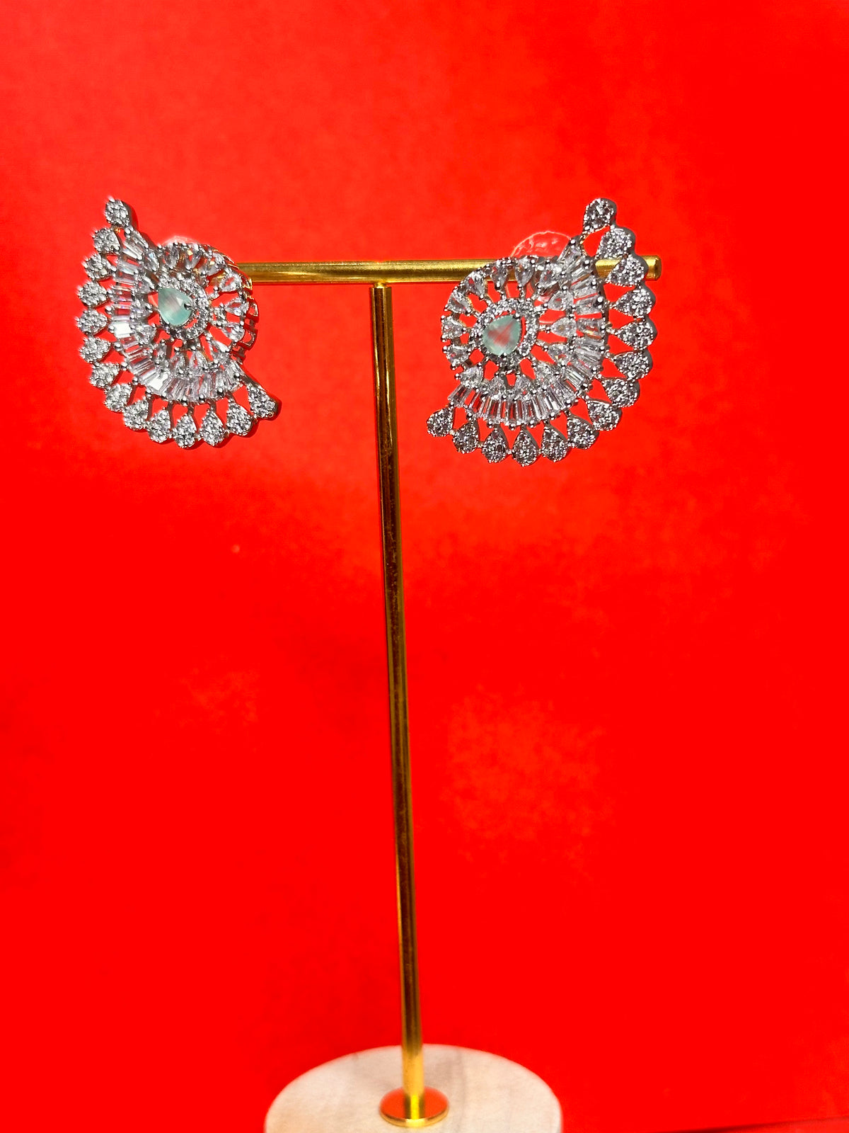 Premium Sparkling Floral Drop Earrings for Women | Elegant Party & Wedding Wear