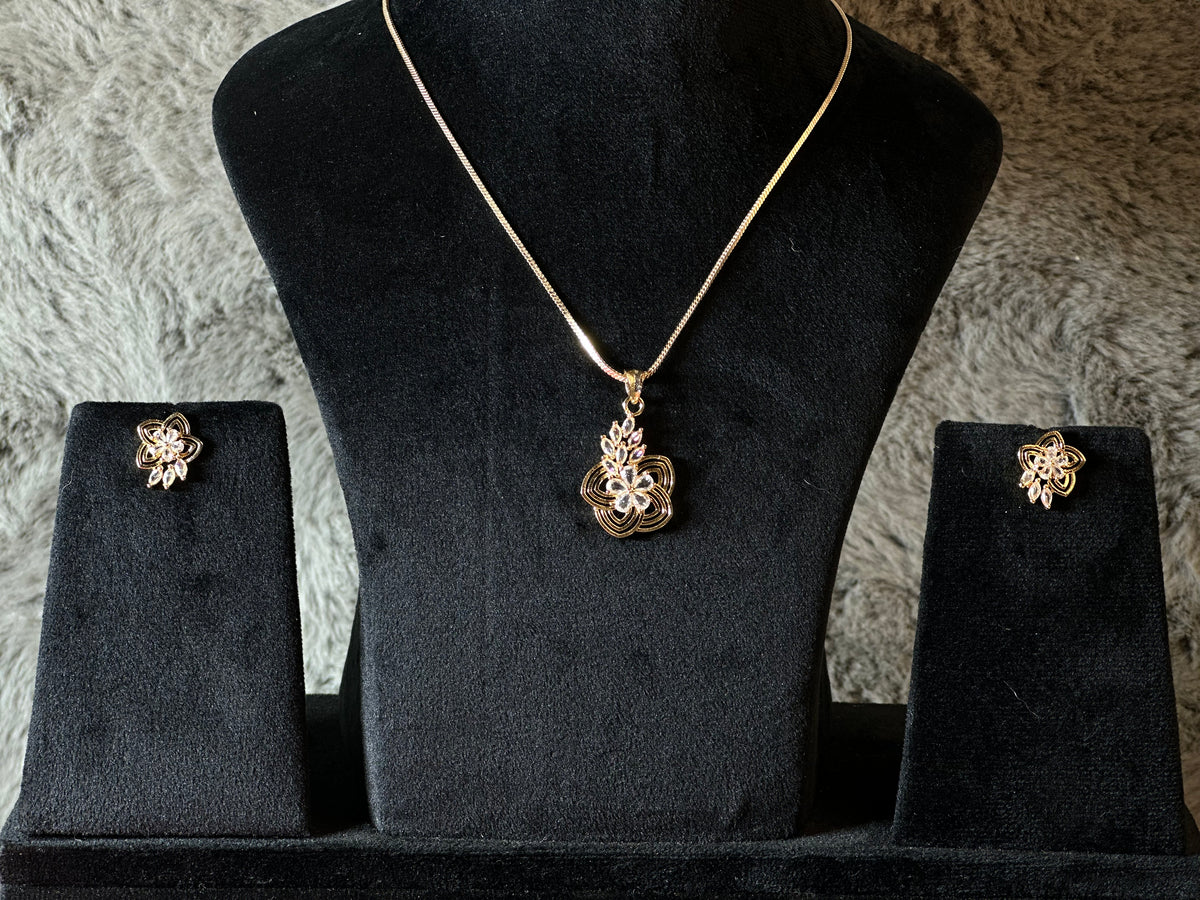 Floral Elegance Necklace & Earrings Set