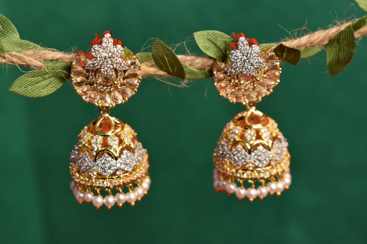 Royal Kundan Pearl Jhumka Earrings