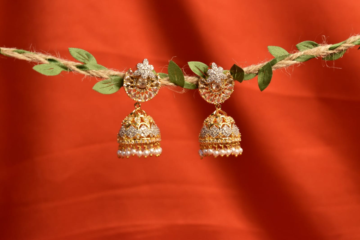 Royal Kundan Pearl Jhumka Earrings