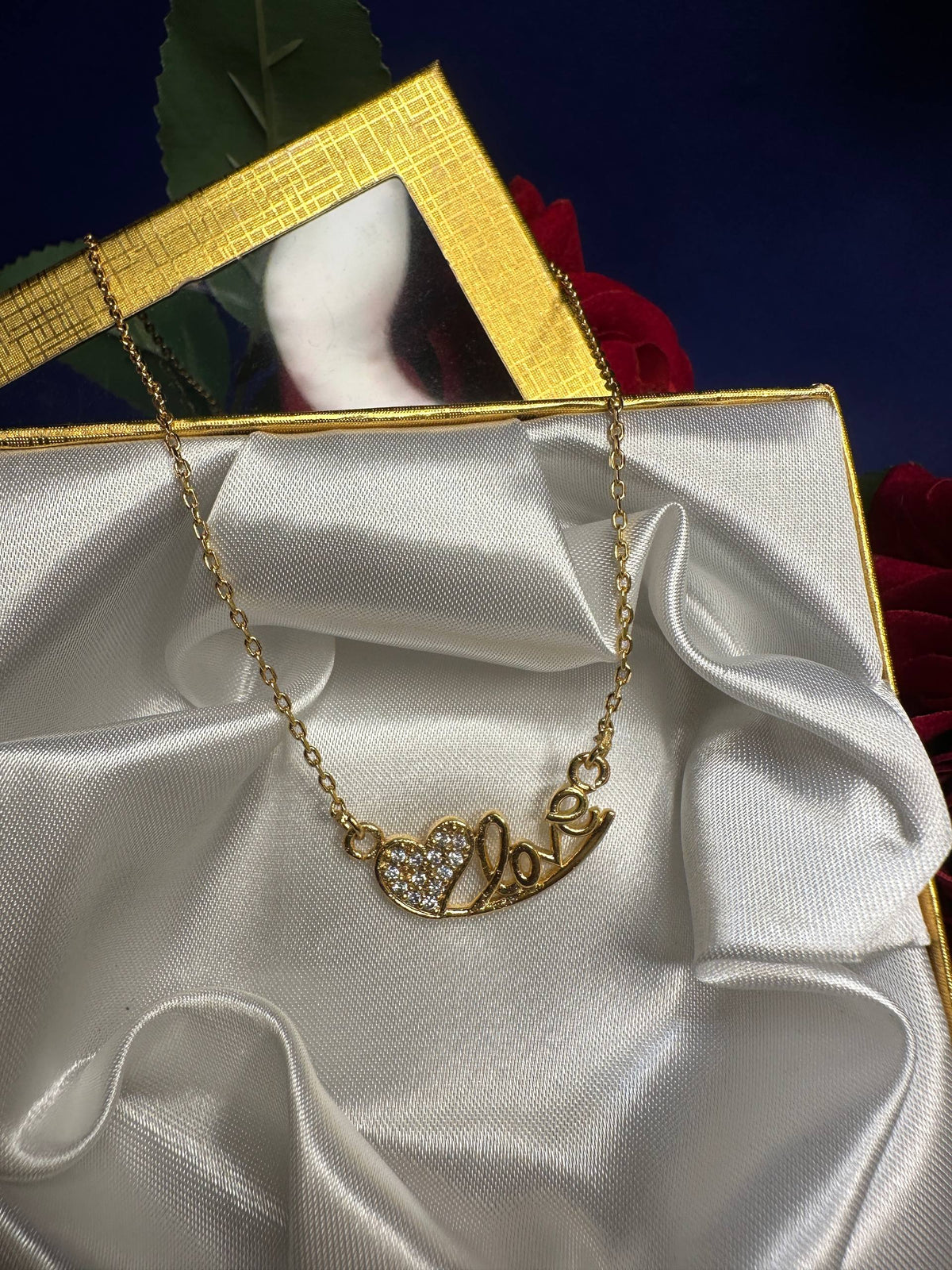Emerald Floral Pearl Drop Necklace | Elegant Gold-Tone Statement Jewellery