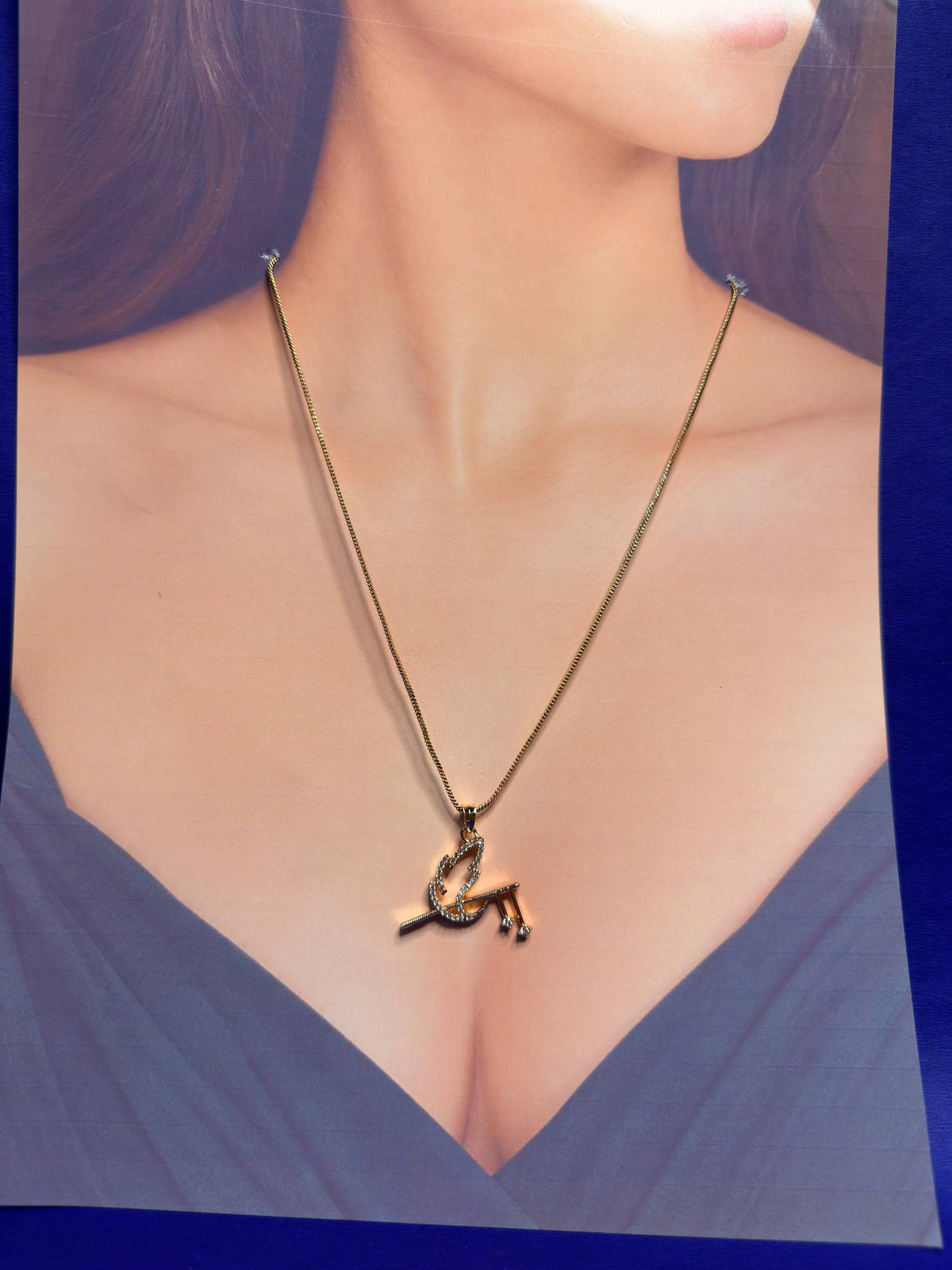 Krishna-Inspired Divine CZ Pendant Necklace Set | Elegant Statement Jewellery